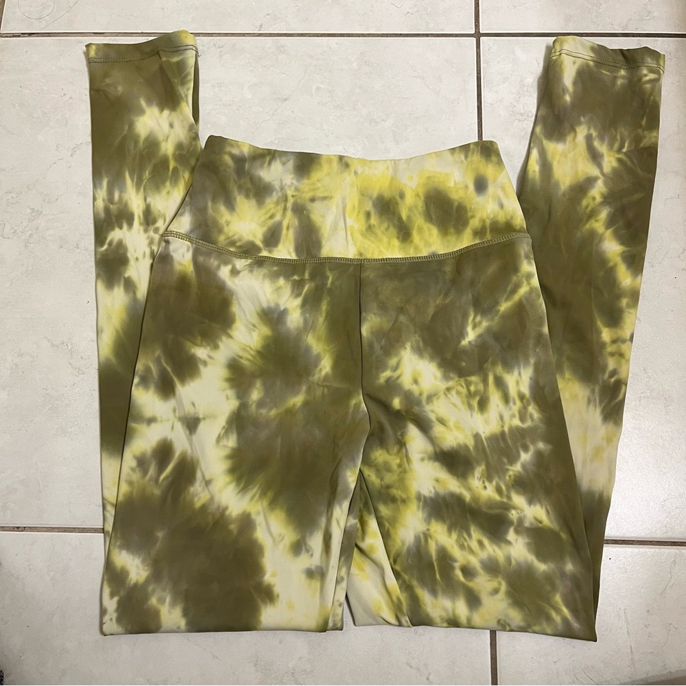 LA Society Tie-Dye Leggings - Green and Yellow